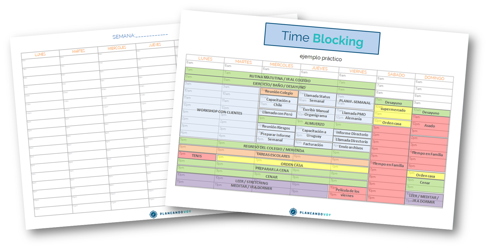 Planilla Time Blocking